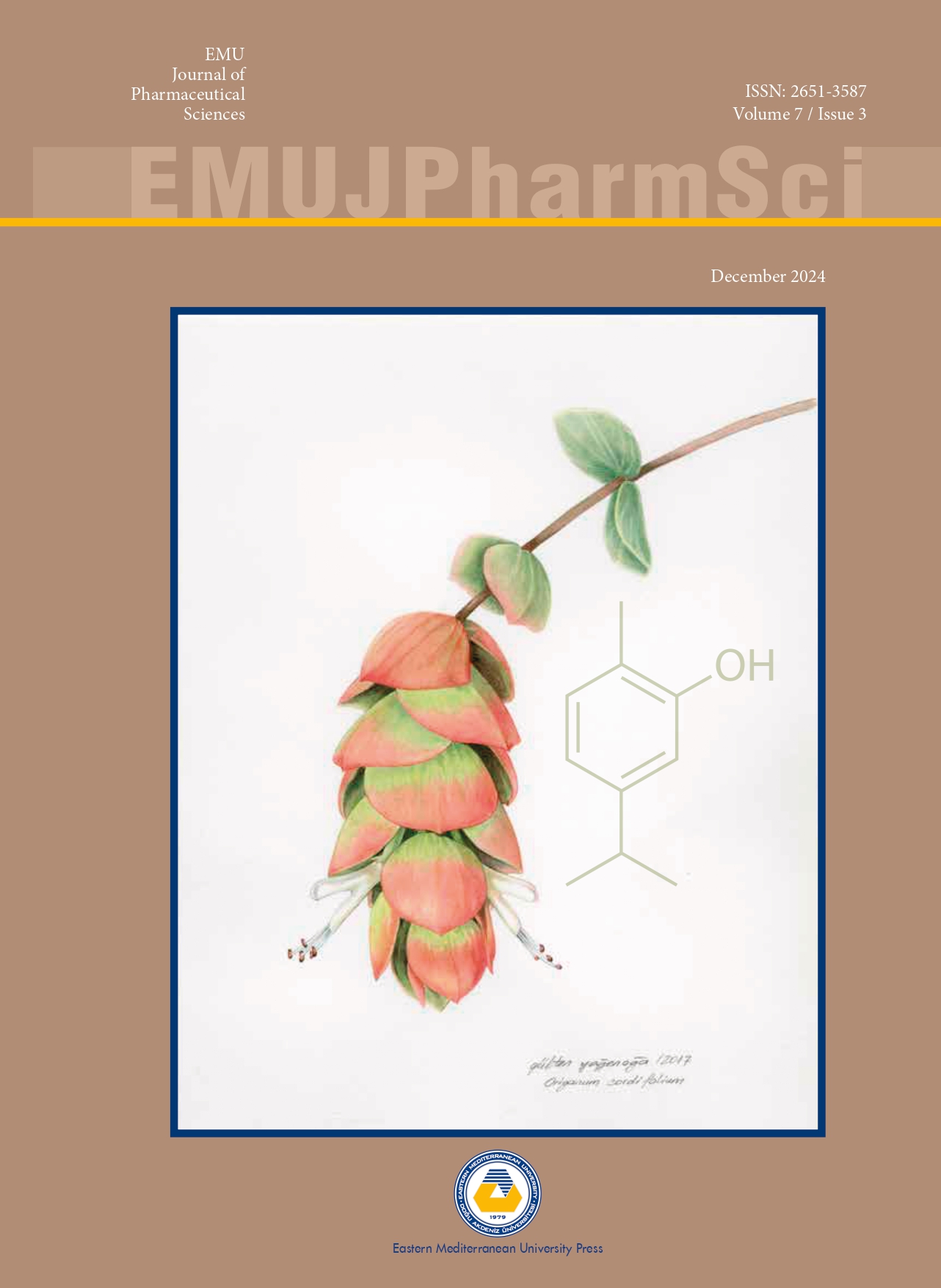 					View Vol. 7 No. 3 (2024): EMU Journal of Pharmaceutical Sciences
				