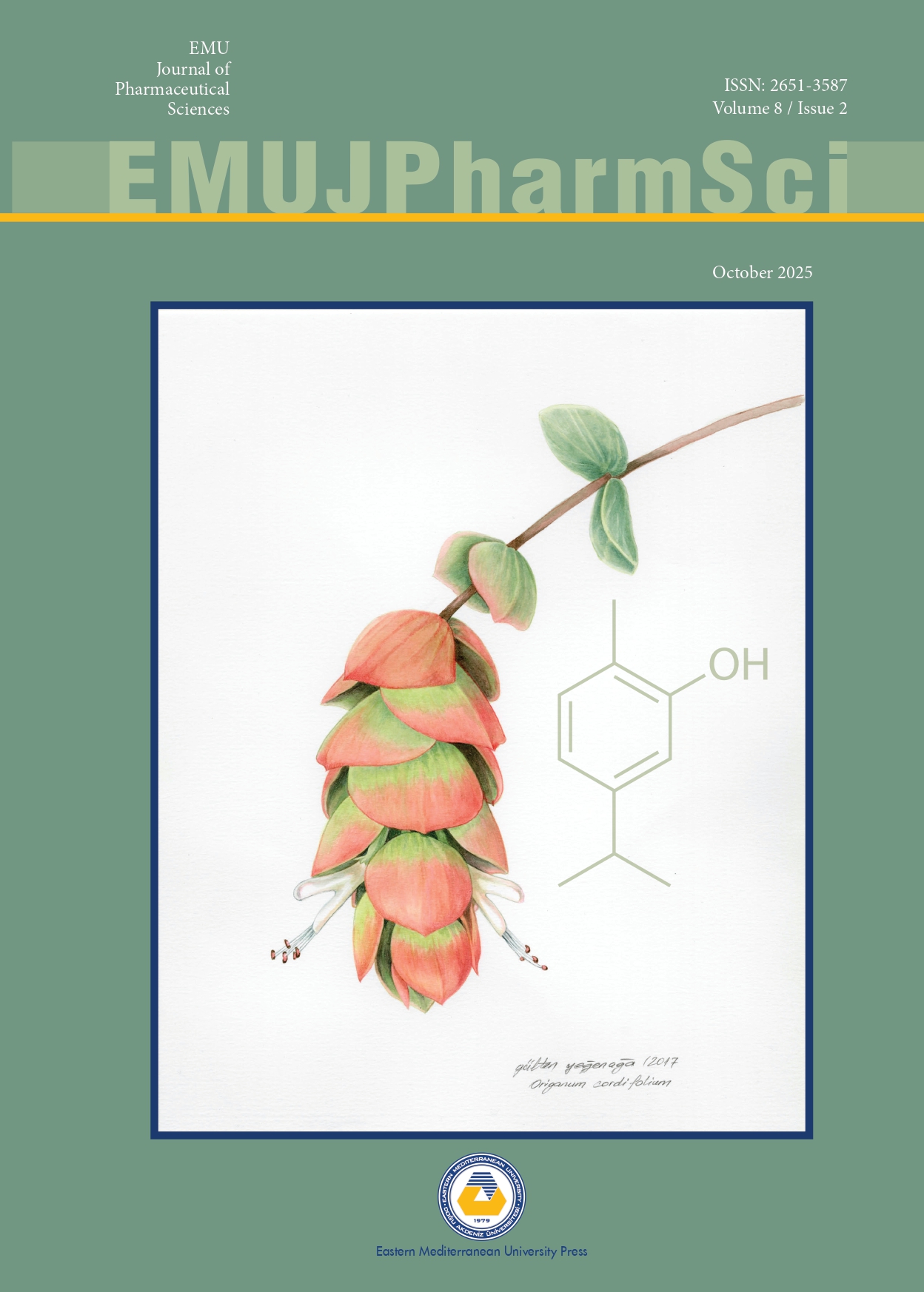 					View Vol. 8 No. 2 (2025): EMU Journal of Pharmaceutical Sciences
				