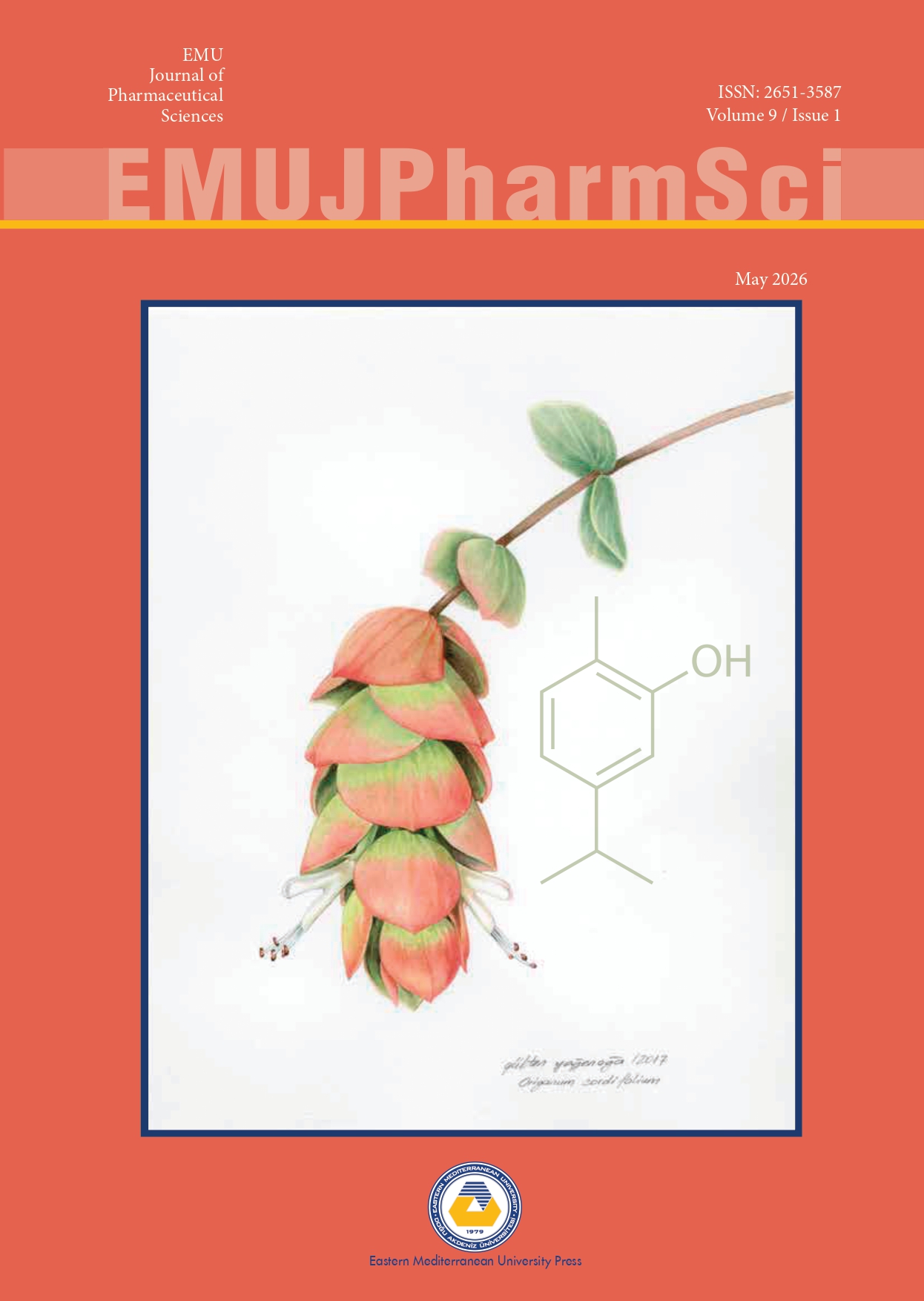 					View Vol. 9 No. 1 (2026): EMU Journal of Pharmaceutical Sciences
				
