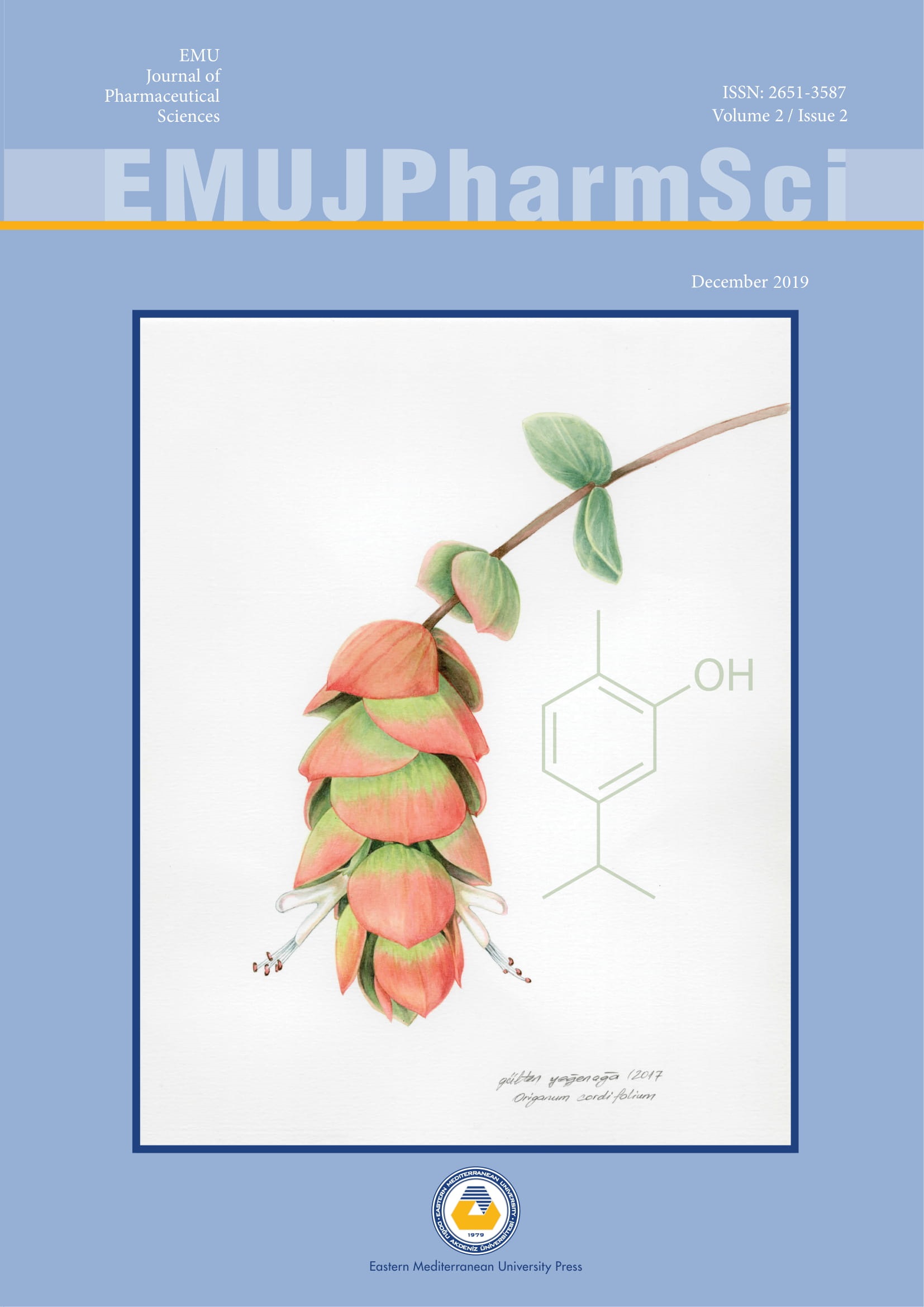 					View Vol. 2 No. 2 (2019): EMU Journal of Pharmaceutical Sciences
				
